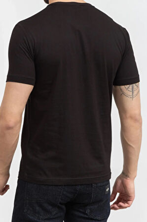 Bisiklet Yaka Erkek T-Shirt-Siyah | S