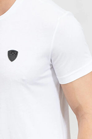 Bisiklet Yaka Erkek T-Shirt-Beyaz | L