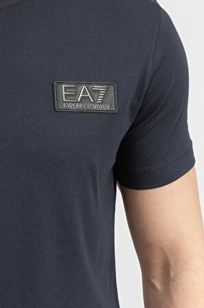 Bisiklet Yaka Erkek T-Shirt-Koyu Mavi | M