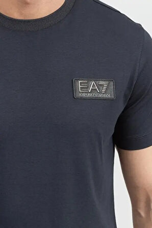 Erkek Bisiklet Yaka T-Shirt - Mavi | S