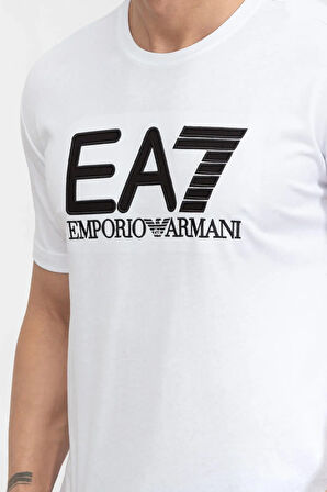 Erkek Bisiklet Yaka T-Shirt-Beyaz | S