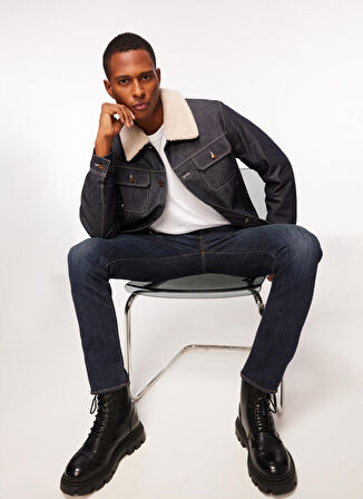 Erkek Denim Ceket 6RZB48 1500 INDIGO DENIM