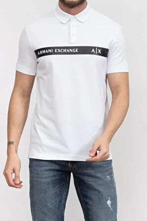 Erkek Armani Exchange Polo Yaka T-Shirt - Beyaz | XXL