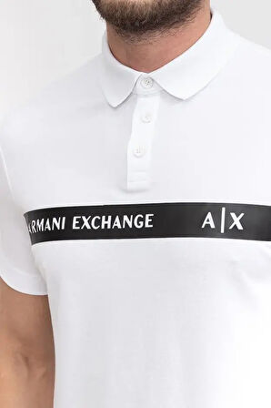 Erkek Armani Exchange Polo Yaka T-Shirt - Beyaz | XXL