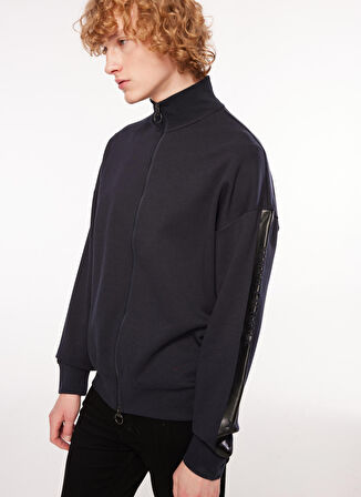 Gömlek Yaka Lacivert Erkek Sweatshırt 6RZMCB 1510 NAVY
