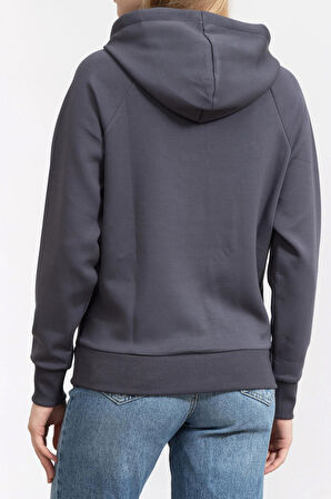 Kadın FELPA Kapüşonlu Sweatshirt-Antrasit | XS