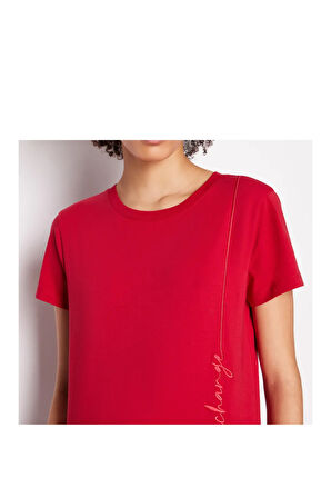 Kadın Bisiklet Yaka T-Shirt | S