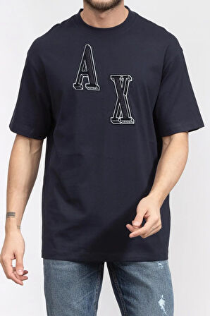 Erkek Armani Exchange Bisiklet Yaka T-Shirt - Lacivert | M