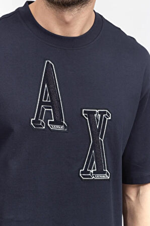 Erkek Armani Exchange Bisiklet Yaka T-Shirt - Lacivert | M