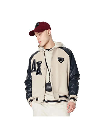 Armani Exchange Normal Bej Erkek Ceket 6RZB21 49AJ SILVER LINING/NAVY