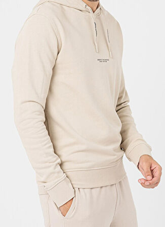 Armani Exchange Kapüşon Yaka Krem Erkek Sweatshırt 8NZM94 1934 SILVER LINING