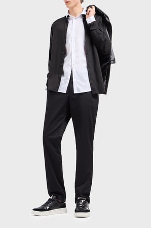 Armani Exchange Pamuklu Regular Fit Yüksek Bel Düz Paça Pantolon Erkek PANTOLON 8NZP20 ZN1RZ 1200 SİYAH