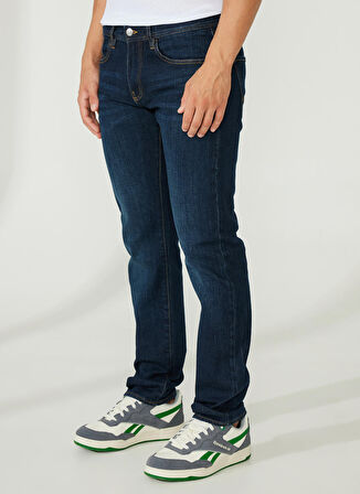 Normal Bel Normal Koyu Mavi Erkek Denim Pantolon 8NZJ13 1500-INDIGO DENIM
