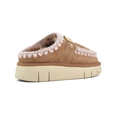 Kadın Terlik/ Panduf ( Ev ) MU.FW531001A PKBRO Mou Bounce clog metal logo Beige suede