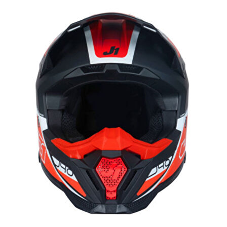 Just1 J40 Flash Off-Road Kaskı Kırmızı  Beyaz  Siyah