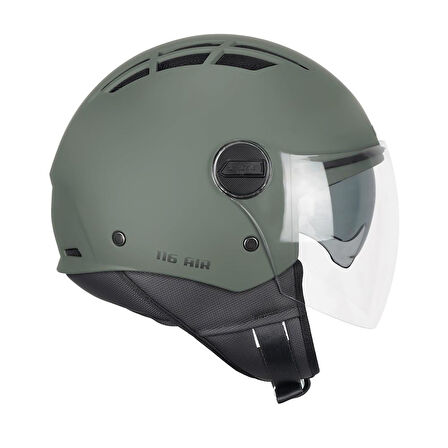CGM 116A AIR Açık Kask YEŞİL Uzun Vizör+Güneş Vizörlü -M