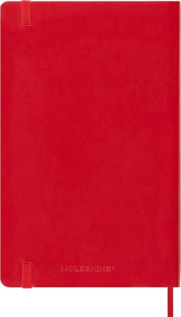 Moleskine 12 Ay Günlük Ajanda L Boy 13x21 cm Yumuşak Kapak Kızıl Kırmızı