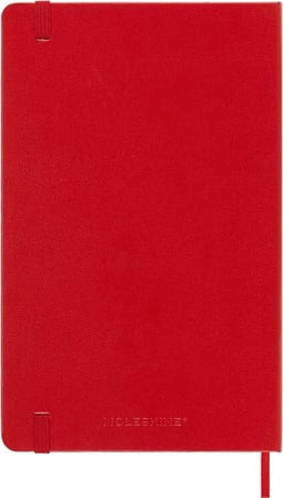 Moleskine 12 Ay Haftalık Ajanda L Boy 13x21 cm Sert Kapak Kızıl Kırmızı