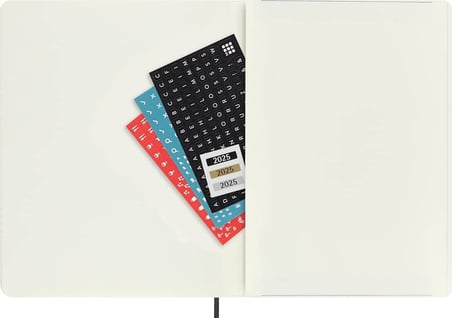 Moleskine 12 Ay Haftalık Ajanda XL Boy 19x25 Yumuşak Kapak Siyah
