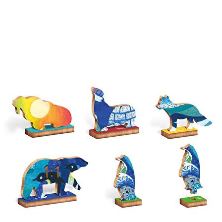 Ludattica Polar Animals - Woody Puzzle