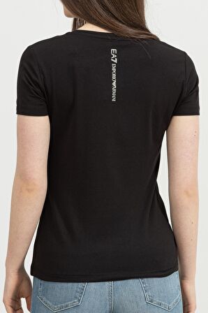 EA7 Kadın Bisiklet Yaka T-Shirt