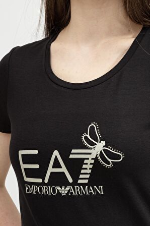 EA7 Kadın Bisiklet Yaka T-Shirt
