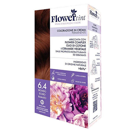 Flowertint Colorazione In Crema Saç Boyama Kiti 6.4 Koyu Kumral Sarışın