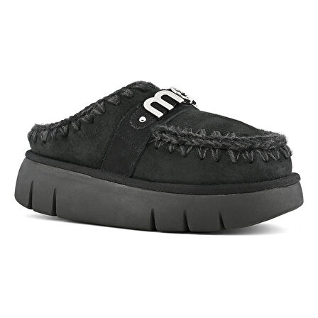 Kadın Terlik/ Panduf ( Ev ) MU.FW531001A BKBK Mou Bounce clog metal logo Black