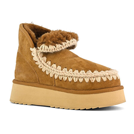 Kadın Bot (Kar) MU.FW681000A COG  Mou Mini Eskimo Platform Boot Cognac