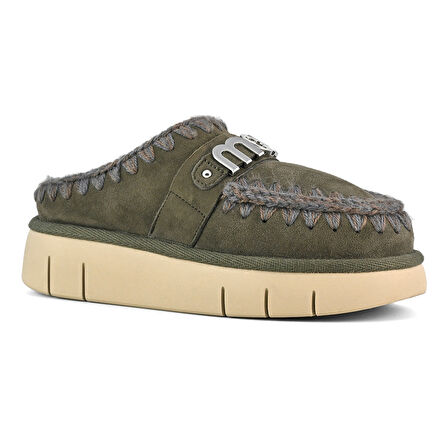 Kadın Terlik/ Panduf ( Ev ) MU.FW531001A BKOL Mou Bounce clog metal logo Black Olive