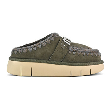 Kadın Terlik/ Panduf ( Ev ) MU.FW531001A BKOL Mou Bounce clog metal logo Black Olive
