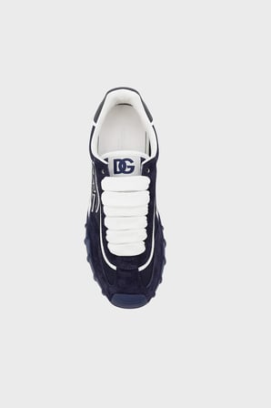 Dolce Gabbana Logolu Deri Karışımlı Sneaker Ayakkabı Erkek AYAKKABI CS2384 A0864 8D600 LACİVERT
