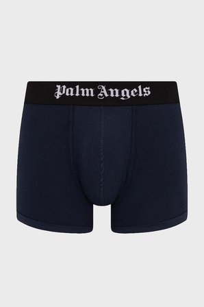 Palm Angels Logolu Pamuklu 3 Pack Boxer Erkek BOXER PLA1UMBTR01TR Siyah-Beyaz-Lacivert