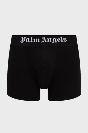 Palm Angels Logolu Pamuklu 3 Pack Boxer Erkek BOXER PLA1UMBTR01TR Siyah-Beyaz-Lacivert