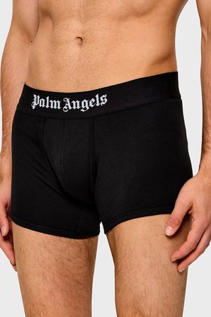 Palm Angels Logolu Pamuklu 3 Pack Boxer Erkek BOXER PLA1UMBTR01TR SİYAH