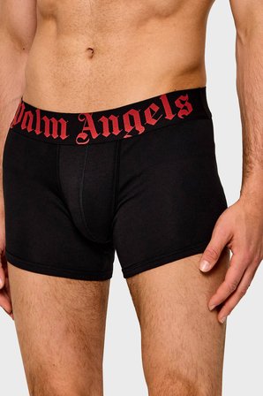 Palm Angels Logolu Pamuklu 2 Pack Boxer Erkek BOXER PLA1UMBTR11BI SİYAH