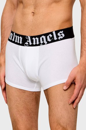 Palm Angels Logolu Pamuklu 2 Pack Boxer Erkek BOXER PLA1UMBTR11BI BEYAZ