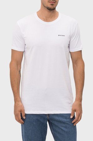 Palm Angels Pamuklu Bisiklet Yaka 2 Pack T Shirt Erkek T SHİRT PLA1UMBTS01BI BEYAZ