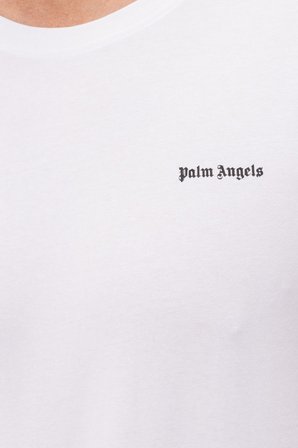 Palm Angels Pamuklu Bisiklet Yaka 2 Pack T Shirt Erkek T SHİRT PLA1UMBTS01BI BEYAZ