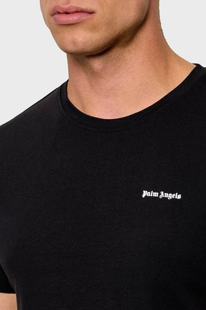 Palm Angels Pamuklu Bisiklet Yaka 2 Pack T Shirt Erkek T SHİRT PLA1UMBTS01BI SİYAH