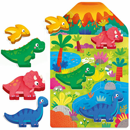 Headu Montessori My First Puzzle Dinosaurs