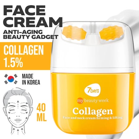 7days Kolajenli Yüz Kremi Ve 3d Masaj Aleti Sıkılaştırıcı Ve Toparlayıcı Etki, 40 Ml