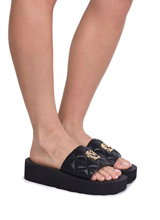 Love Moschino Siyah Kadın Terlik JA28014I1M