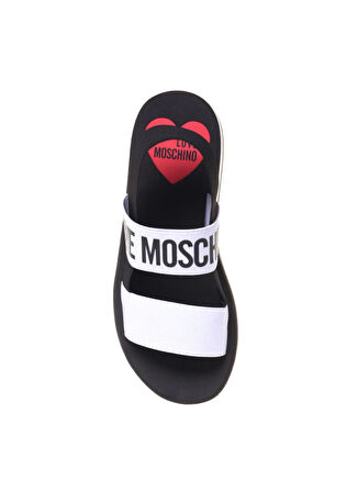Love Moschino Beyaz - Siyah Kadın Sandalet JA16033G0M