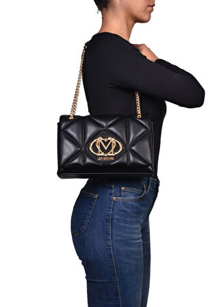 Love Moschino Siyah Kadın Omuz Çantası JC4041PP1N000