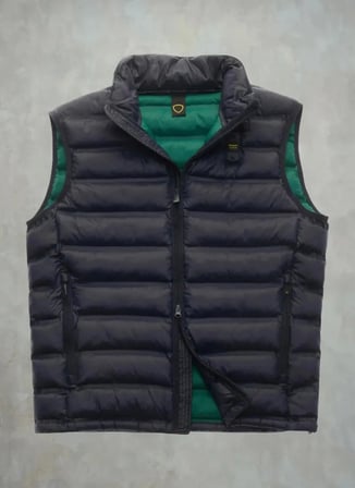 Blauer Lacivert Erkek Dik Yaka Kapitone Yelek 25WBLUX02133-888EN ATLANTIC