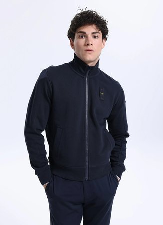 Blauer Lacivert Erkek Dik Standart Sweatshirt 25WBLUF01183-888 CITY