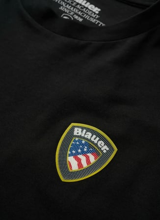 Blauer Siyah Erkek Slim Fit Logo Baskılı T-Shirt 26SBLUH02284-999 FAXON