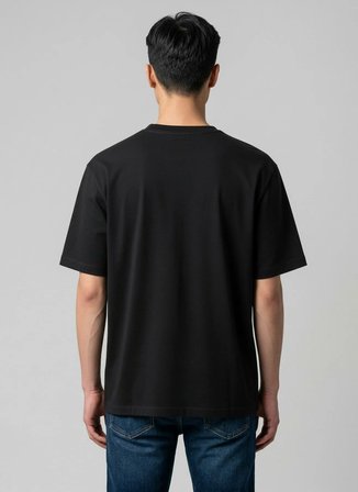 Blauer Siyah Erkek Slim Fit Logo Baskılı T-Shirt 26SBLUH02287-999 BOURN