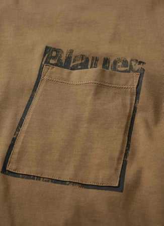 Blauer Kahverengi Erkek Regular Fit Yazı Baskılı T-Shirt 26SBLUH02069-340 JEFFERS